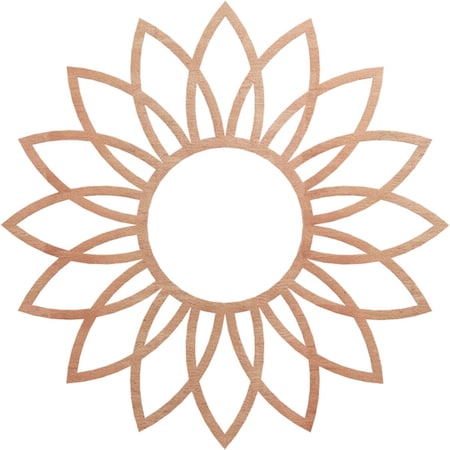 Ekena Millwork Daisy Wood Fretwork Pierced Ceiling Medallion, Cherry, 40"OD x 13 1/4"ID x 3/8"T CMWP40X40X0375DACH